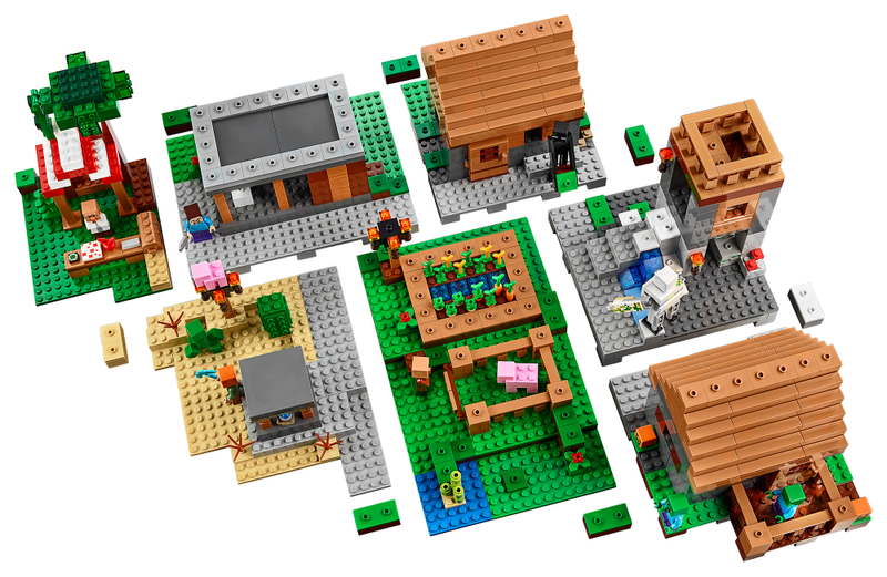 Illustration for article titled Turn Bricks Into Blocks With Lego's New Sprawling Minecraft Village